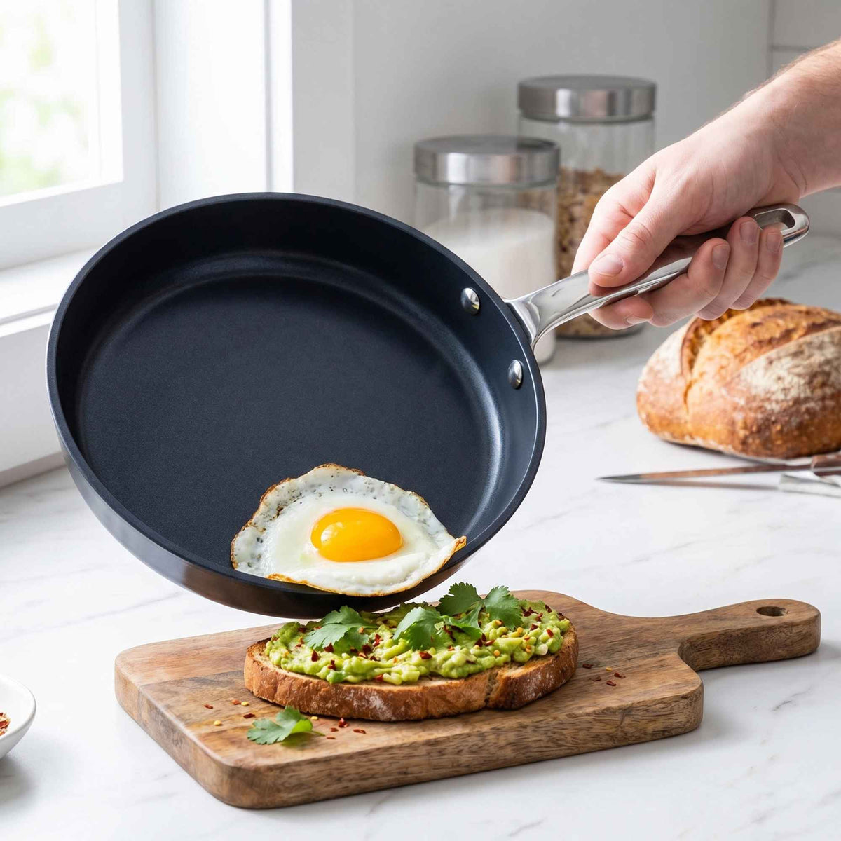 Alva Cookware Ceramic Nonstick Frying Pan – PFAS, PTFE & PFOA-Free, Induction-Compatible | 8", 9.5" & 11"