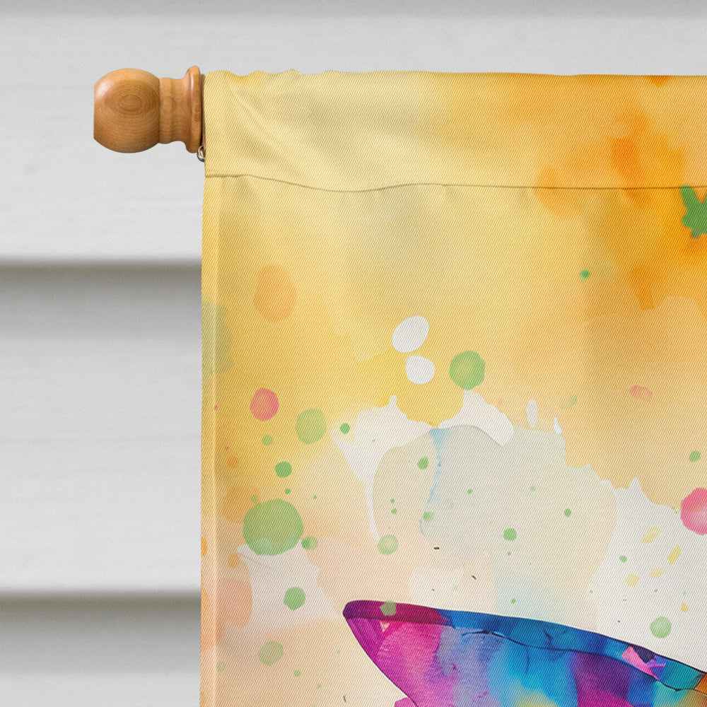 Boxer Dog Hippie Dawg Decorative House Flag – Double-Sided, Heavy-Duty Polyester | 28" × 40"
