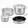 7-Piece Hybrid Cookware Set – Nonstick & Stainless Steel Pots and Pans Set for Every Cooktop